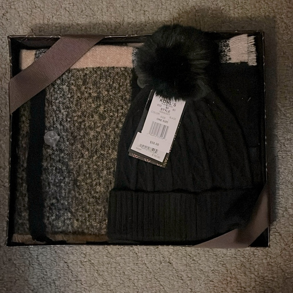 Scarf and hat